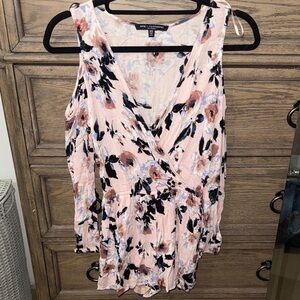 One Clothing Women's Pink and Black Floral romper